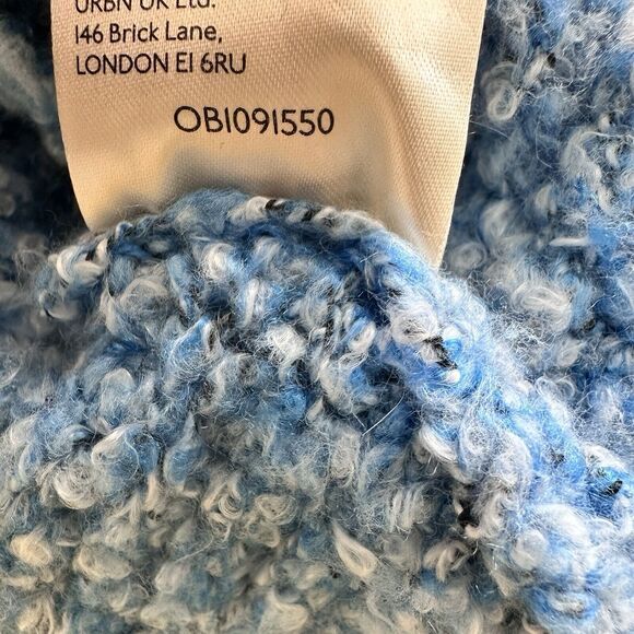 Free‎ People BFF Cardigan XS Boho Wrap Soft Boucle Knit Blue - Picture 7 of 12